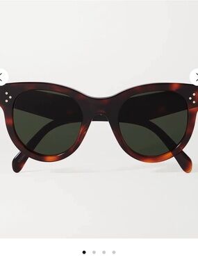 Celine round frame acetate tortoise
